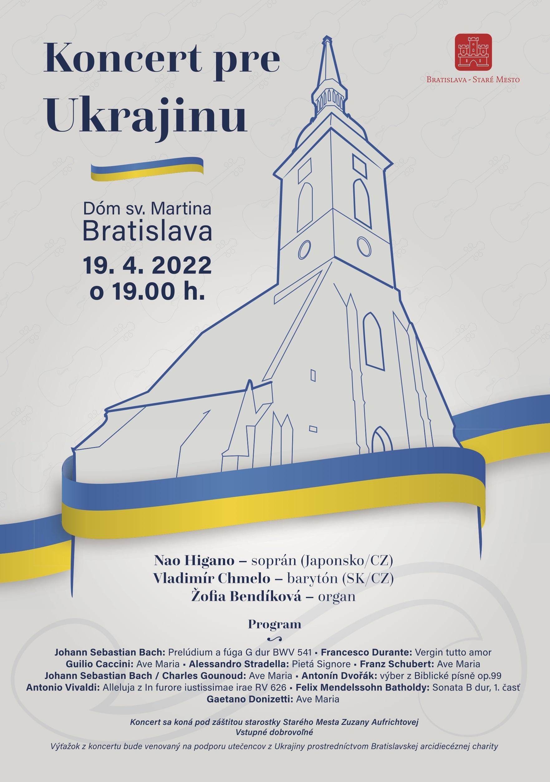 Bratislava, katedrala, koncert, Ukrajina, plagat