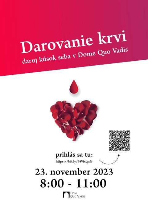 Bratislava, darovanie krvi, Dom Quo Vadis