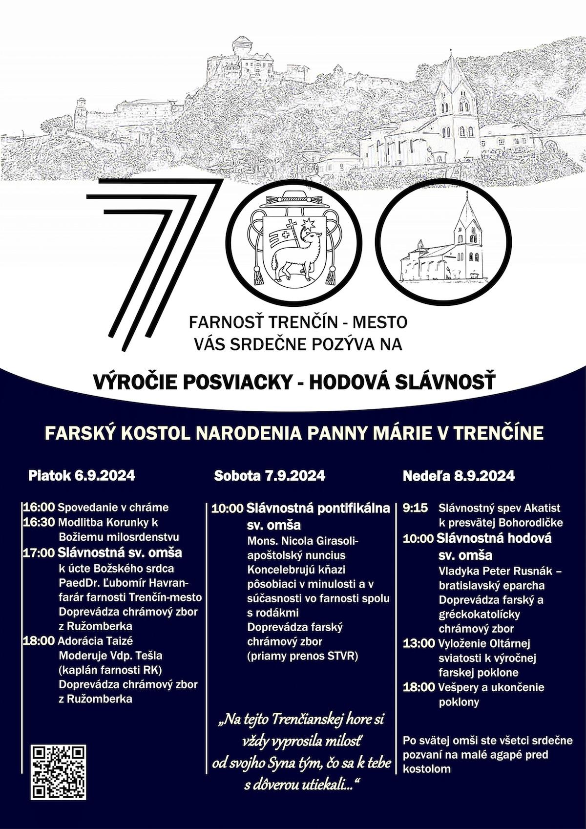 Trenčín, výročie, 700, plagát