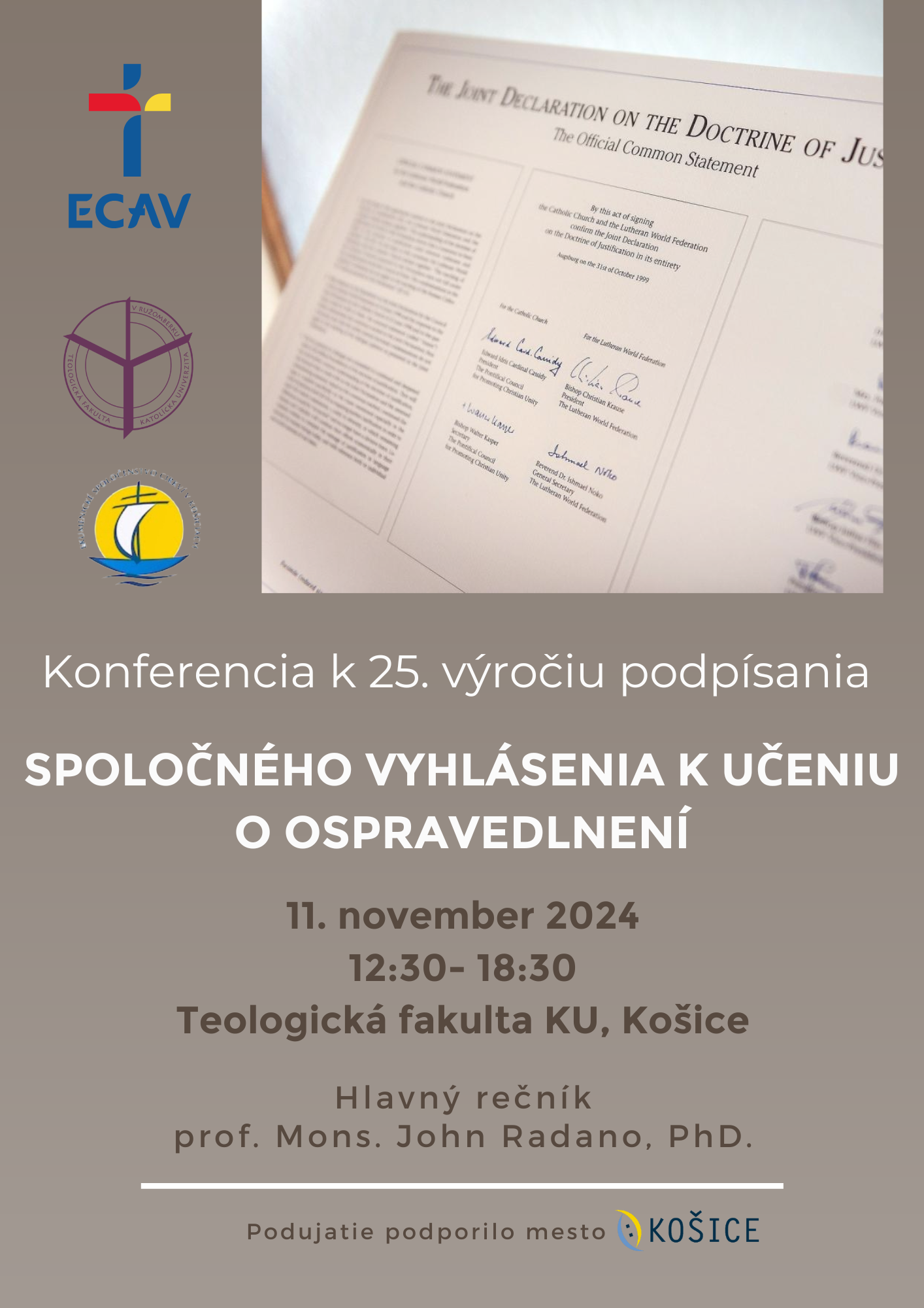 Košice, konferencia, ospravedlnenie, plagat