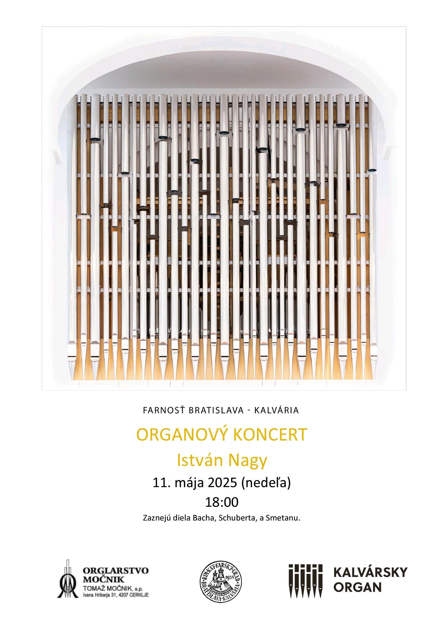 Bratislava, Kalvaria, organ, koncert, plagat
