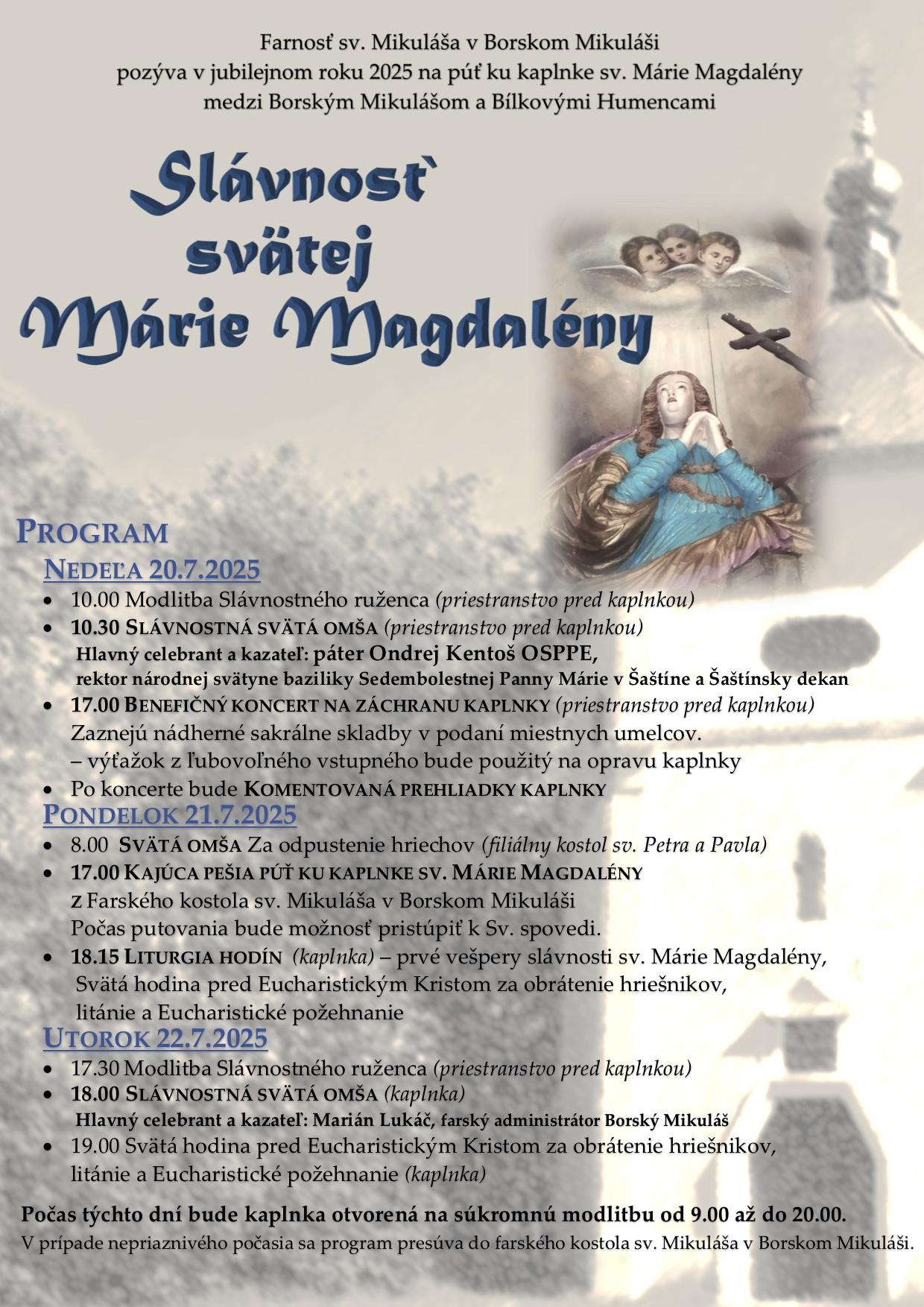 Borsky Mikulas, Magdalena, plagat, put
