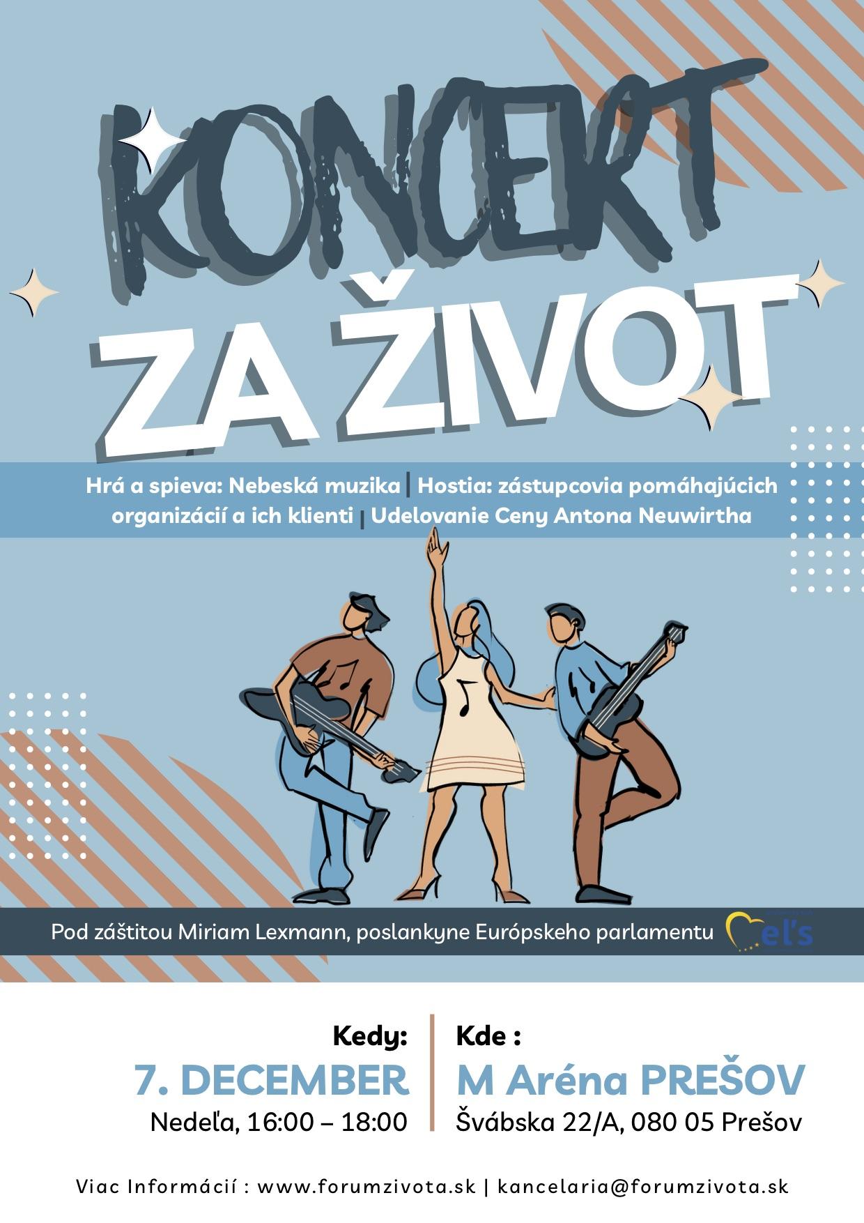 Prešov, koncert,život, plagat