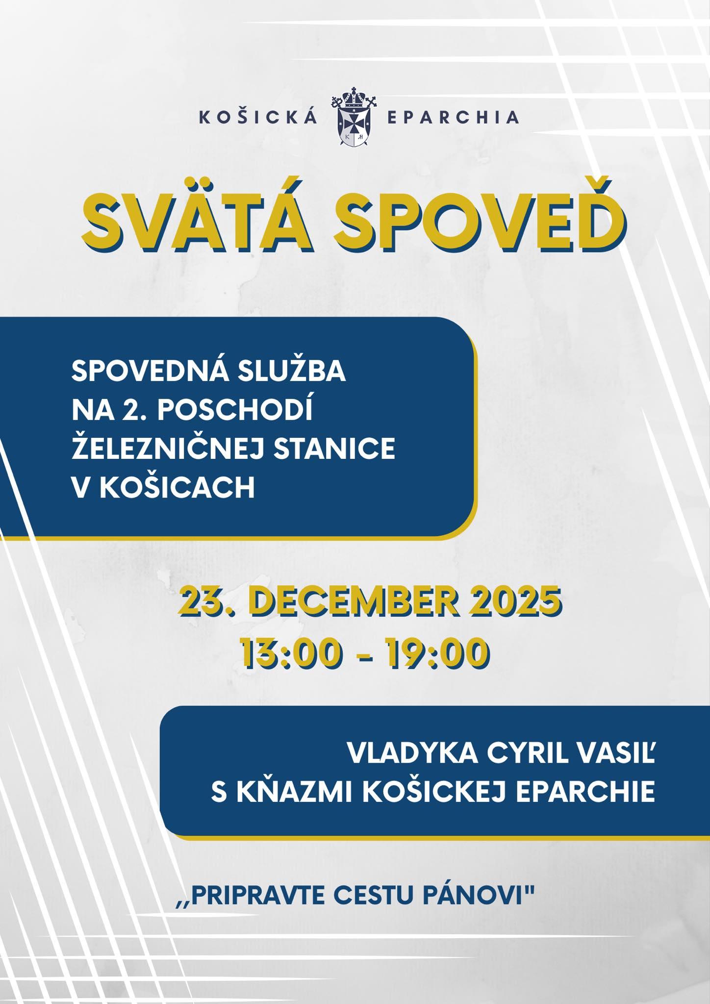 Košice, spoveď, plagát