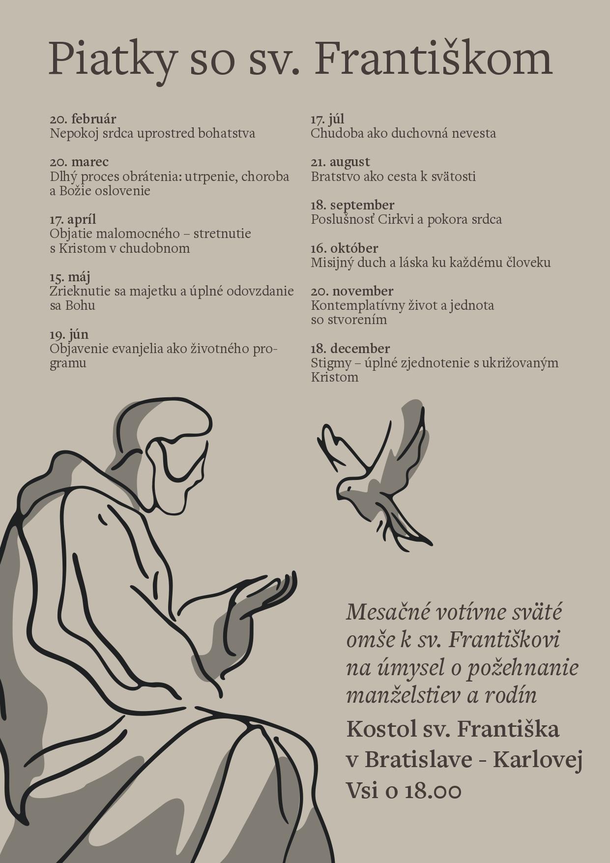 Bratislava, František, omše