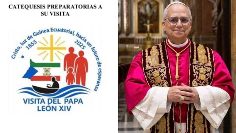 Rovnikova Guinea, logo, navsteva, papez