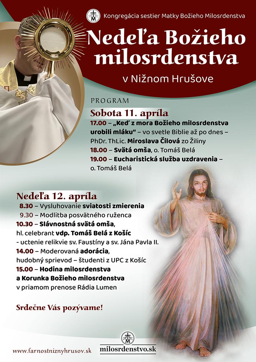 Nižný Hrušov, Božie milosrdenstvo, plagát