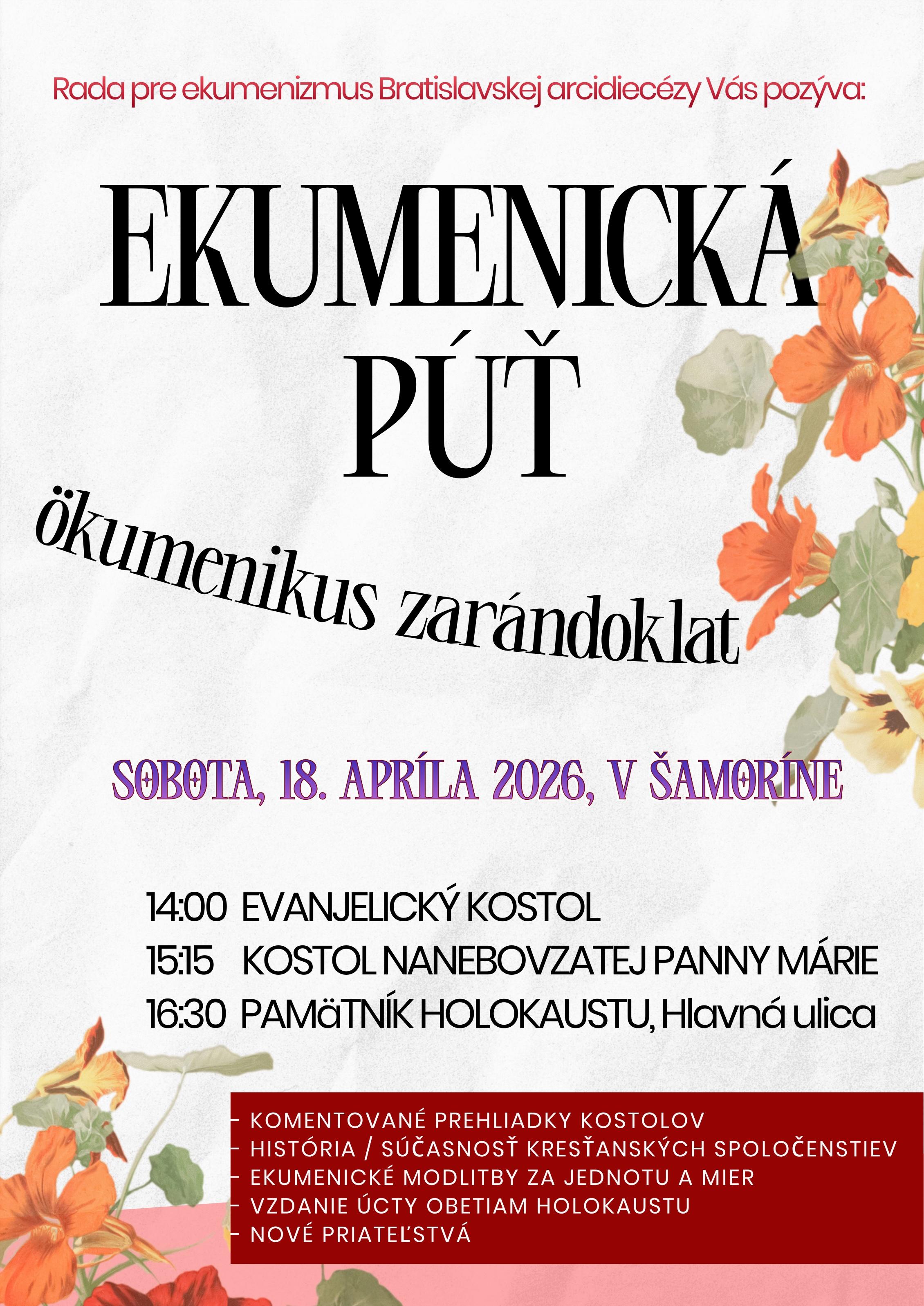 Šamorín, púť, plagát