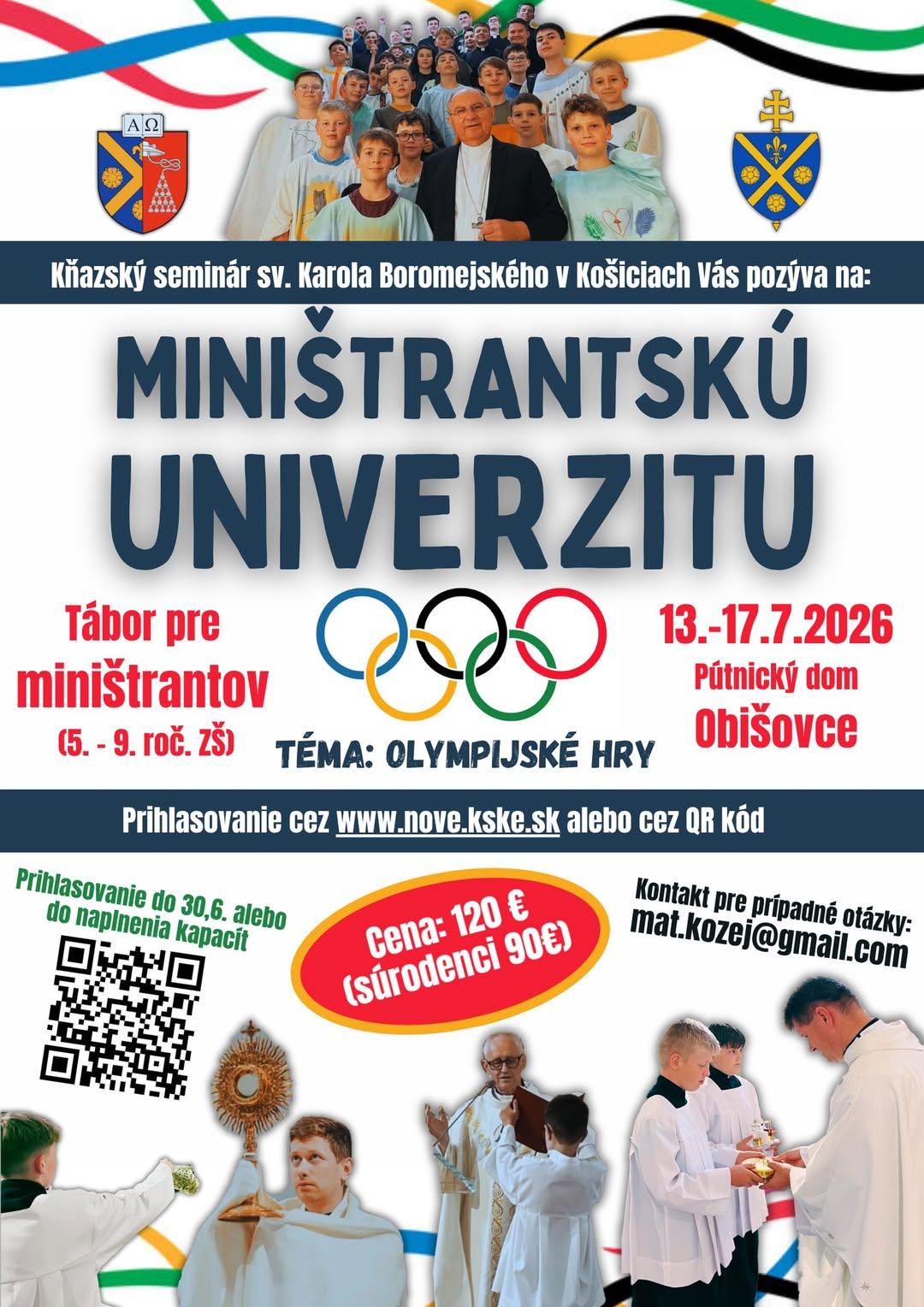 Košice, univerzita, ministranti, plagat