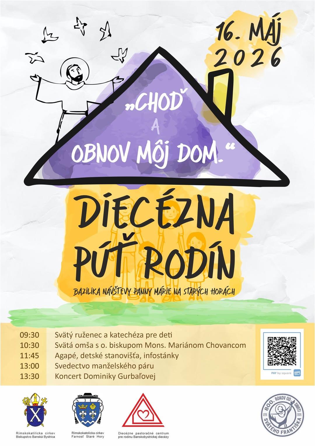 Staré Hory, púť rodín, plagát