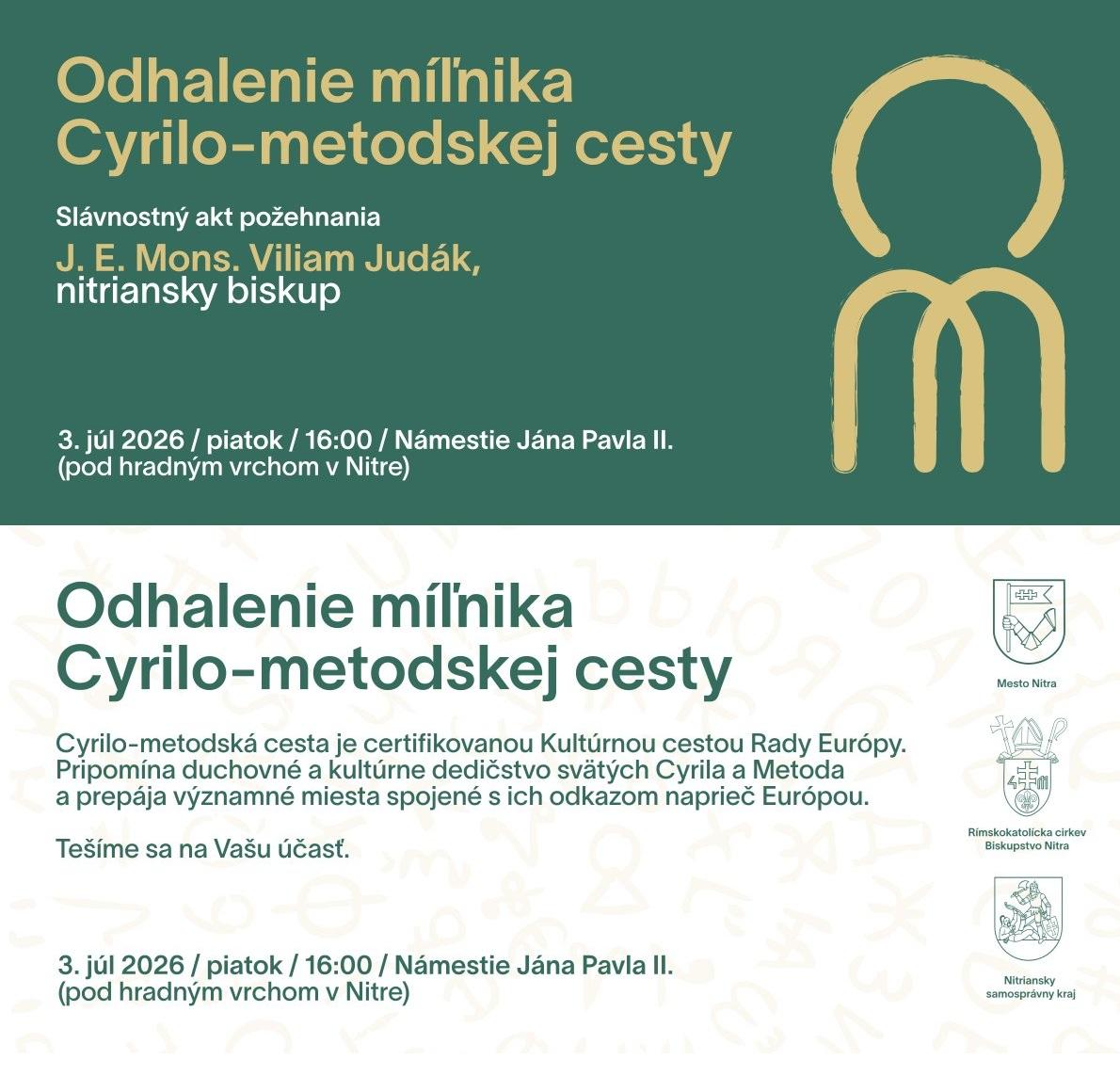 Nitra, míľník, plagát