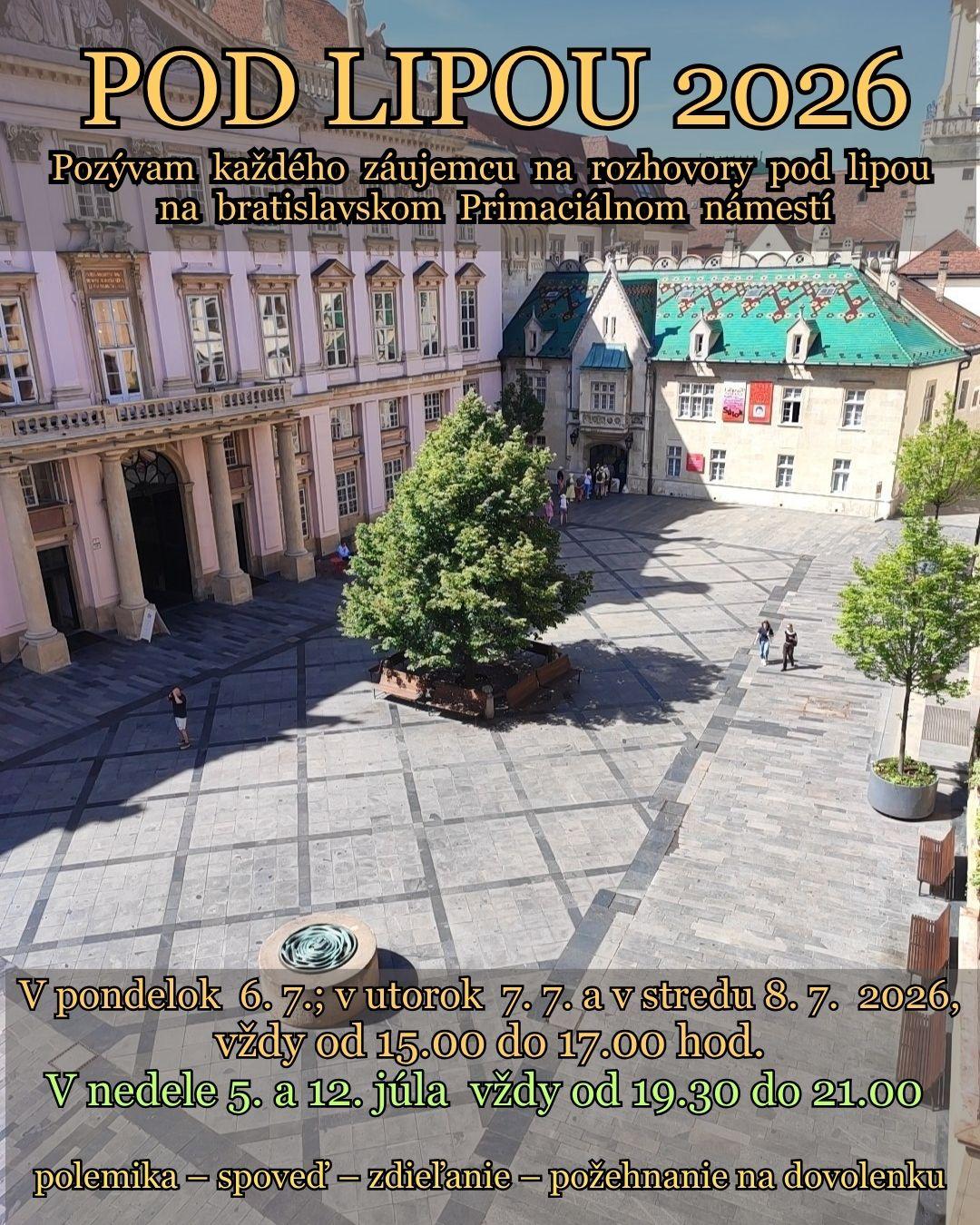 Bratislava, Pod Lipou 2026, plagat