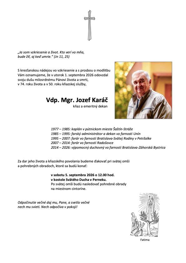 Parte, Jozef Karac, umrtie, knaz