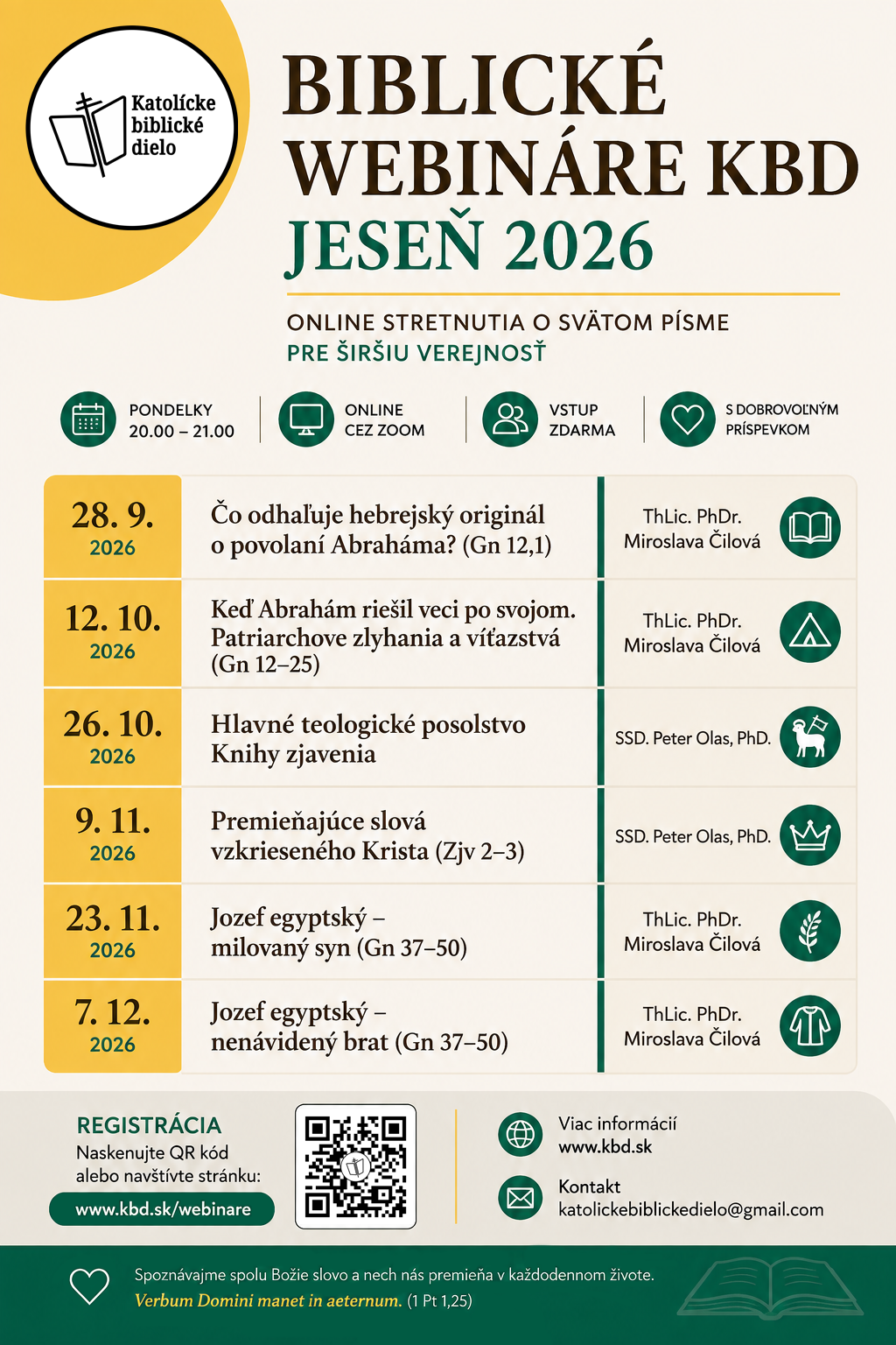 Bratislava, webinare, jesen, plagat, KBD, 2026