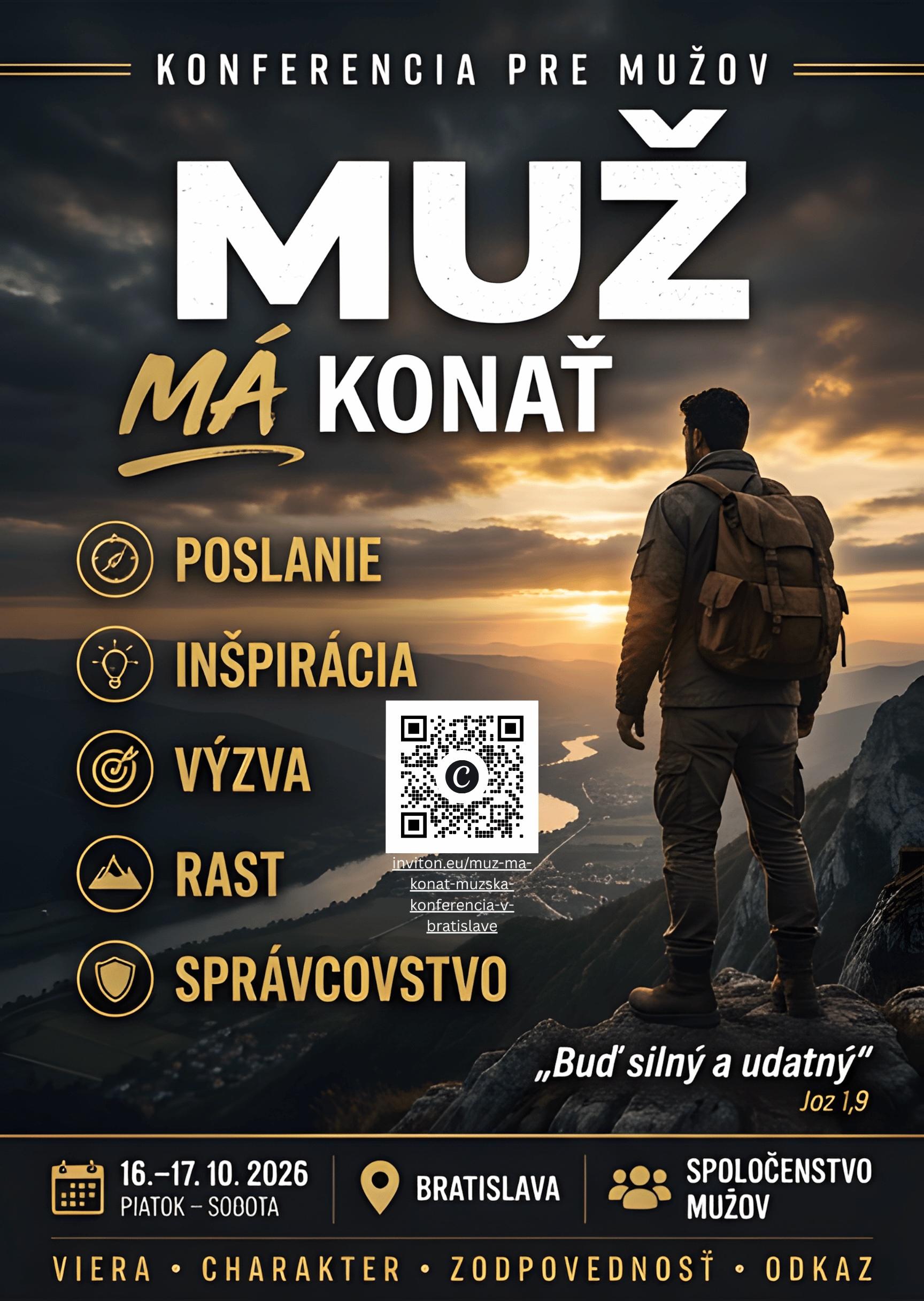Bratislava, konferencia, muzi, plagat, 2026